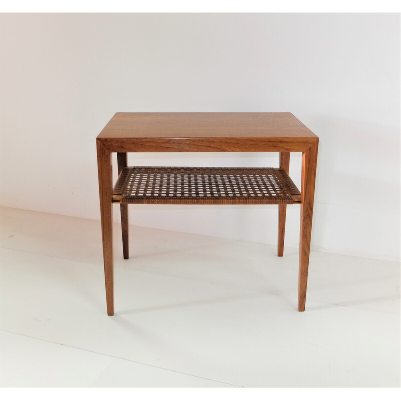 Vintage teak side table by Severin Hansen for Haslev Mobelsnedkeri, Denmark 1960
