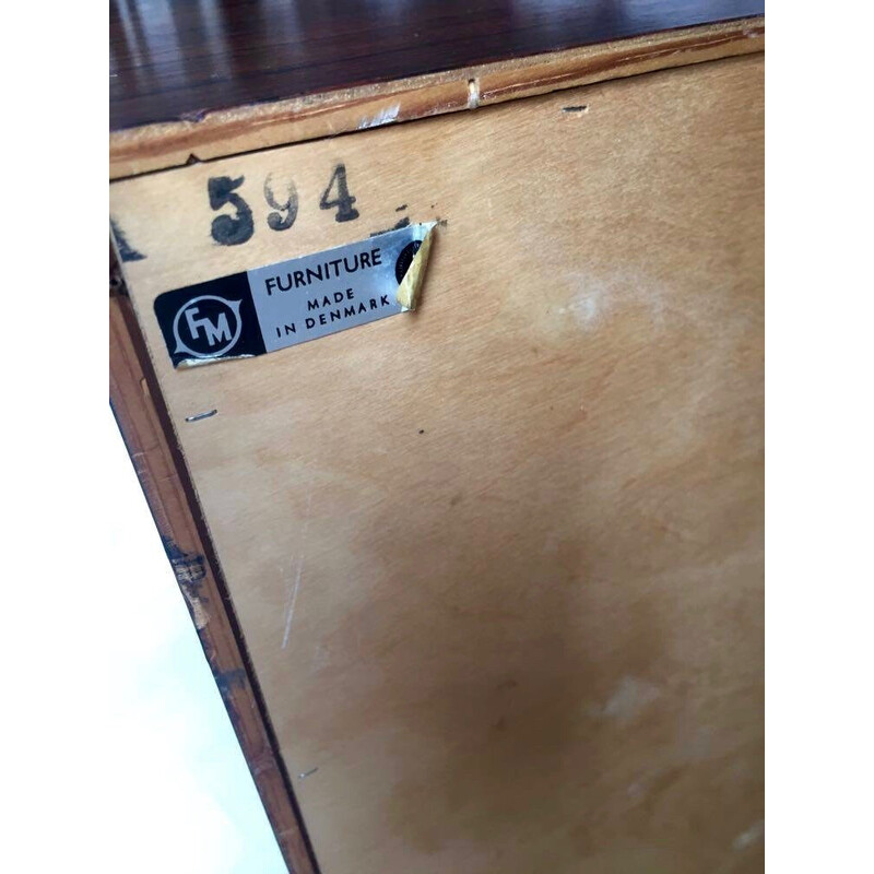 Commode vintage en bois de palissandre par Kai kristiansen pour Fm Mobler