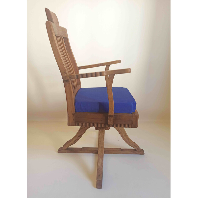 cadeira de barbeiro antiga 1950 em madeira jacarandá