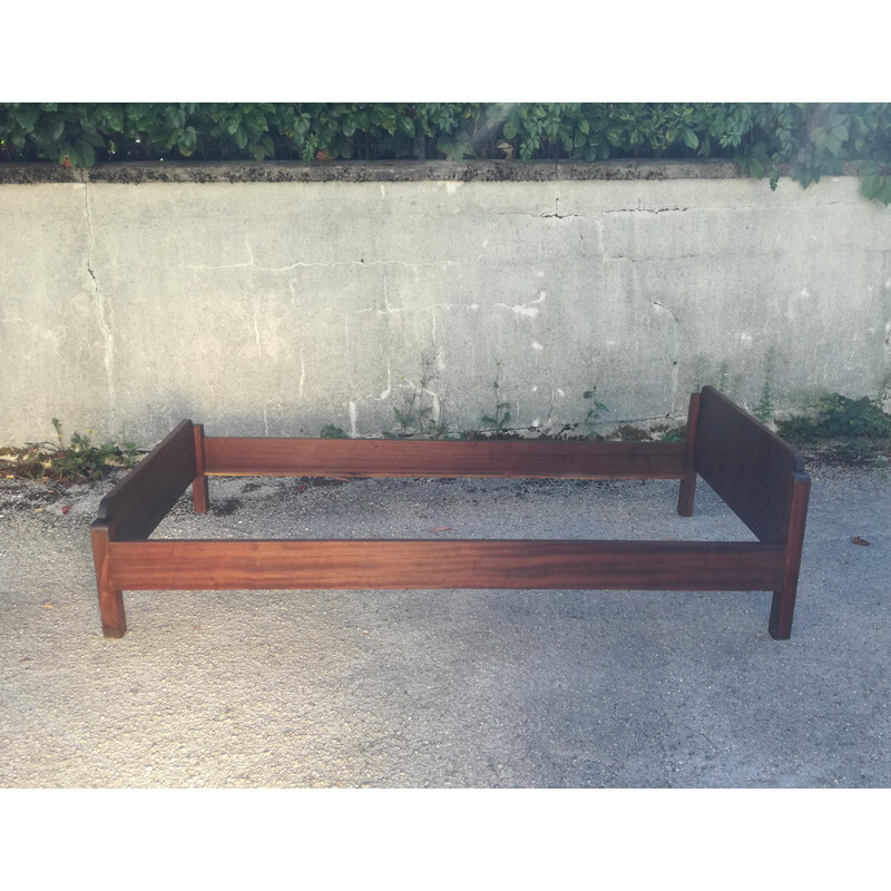 Vintage modernist rosewood and mahogany daybed, 1940