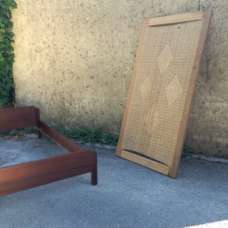 Letto da giorno modernista d'epoca in palissandro e mogano, 1940