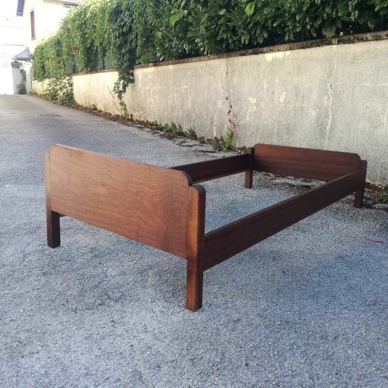 Vintage modernist rosewood and mahogany daybed, 1940