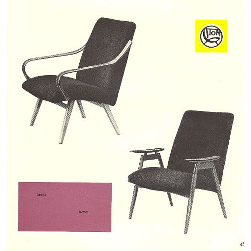 Vintage armchair model 6950 by Jaroslav Smidek for Ton, 1960s