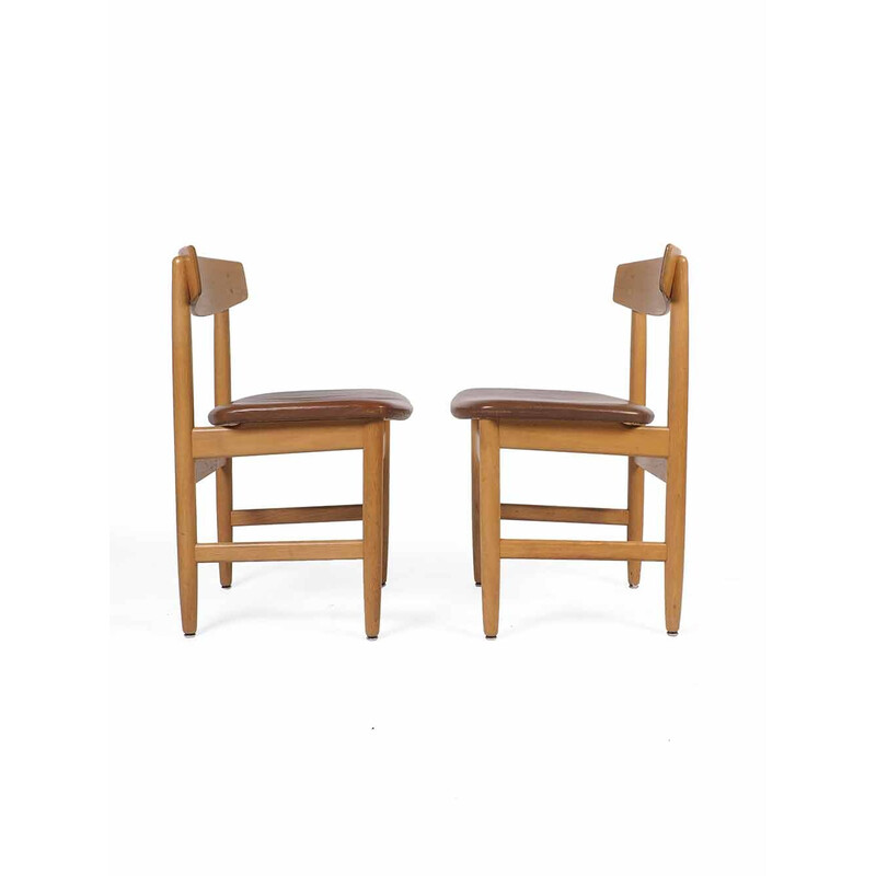 Coppia di sedie vintage di Borge Mogensen per Karl Andersson e Soner, 1955