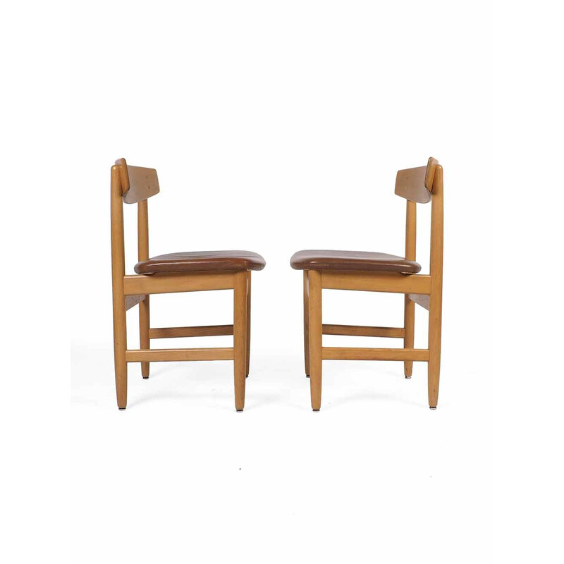 Pair of vintage chairs by Borge Mogensen for Karl Andersson and Soner, 1955