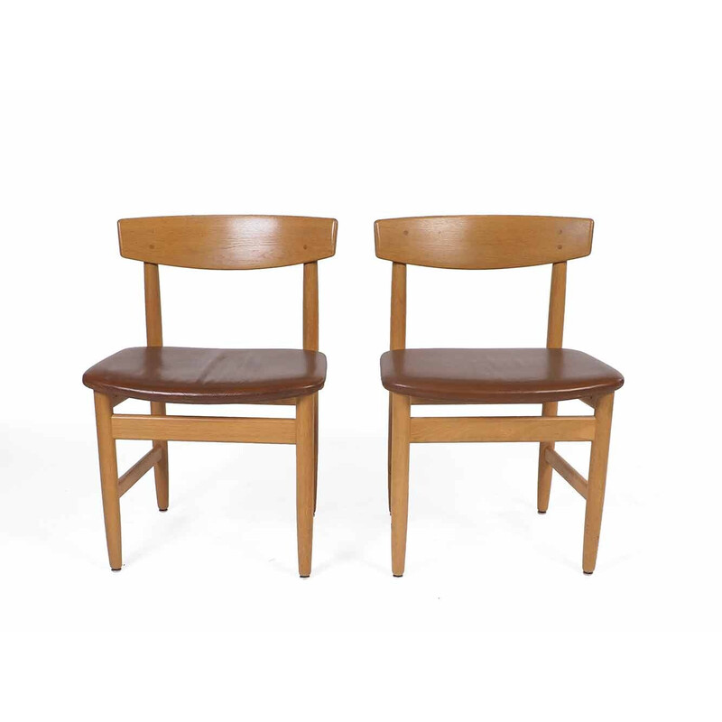 Pair of vintage chairs by Borge Mogensen for Karl Andersson and Soner, 1955