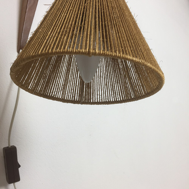 Danish wall lights in tiki style - 1970s 