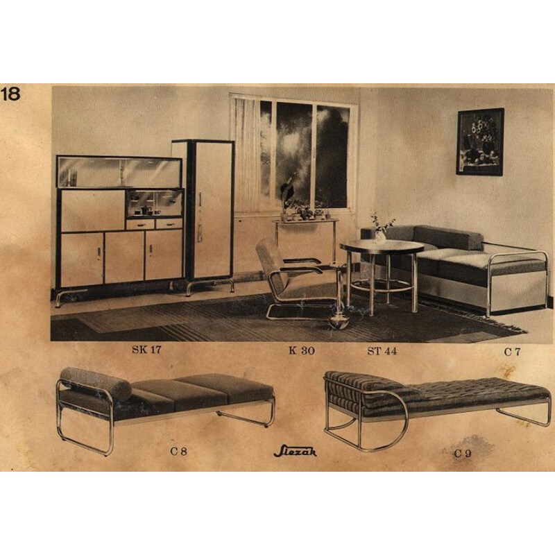 Vintage coffee table model St44 by Slezak, Czechoslovakia 1930s