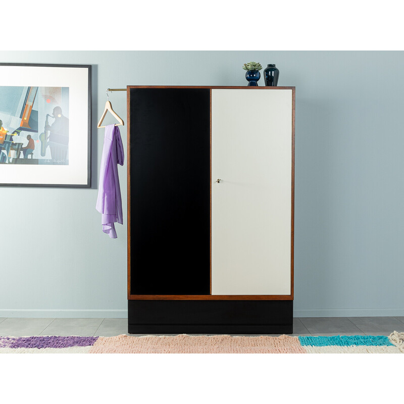 Vintage cabinet with doors in black and white, Germany 1950s