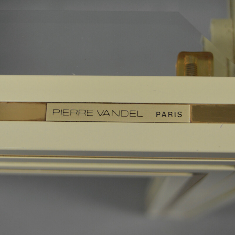 Table basse en aluminium et verre, Pierre VANDEL - 1970