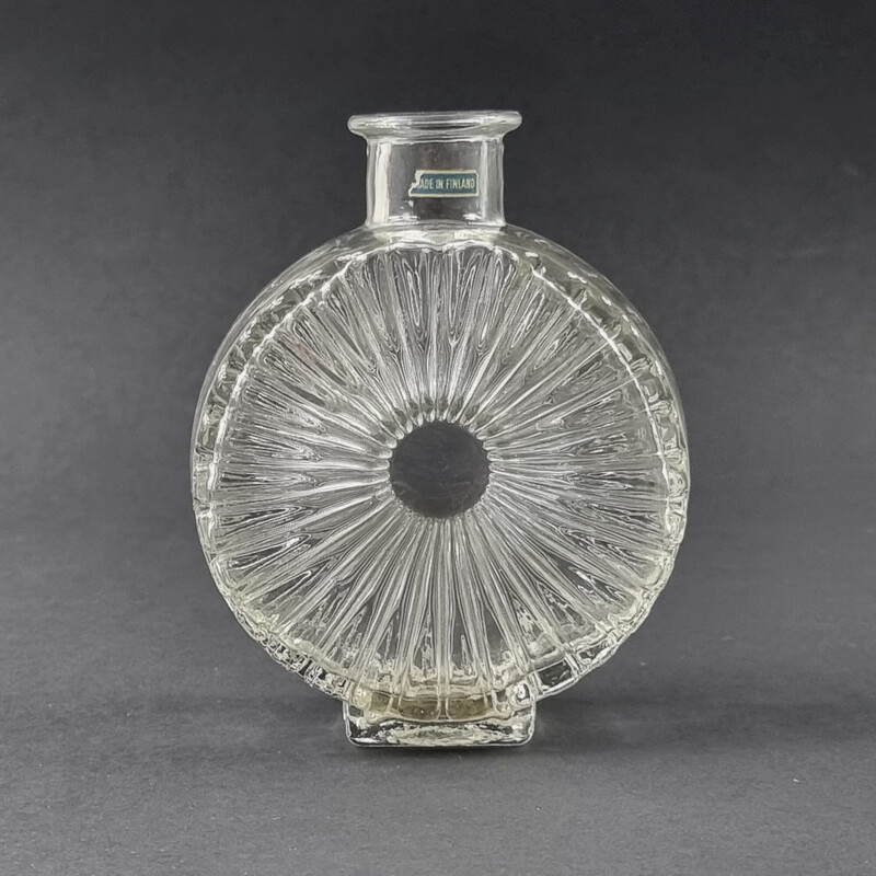 Mid-century glass vase Aurinkopullo series by Helena Tynell for Riihimäki Lasi, Finland 1960s