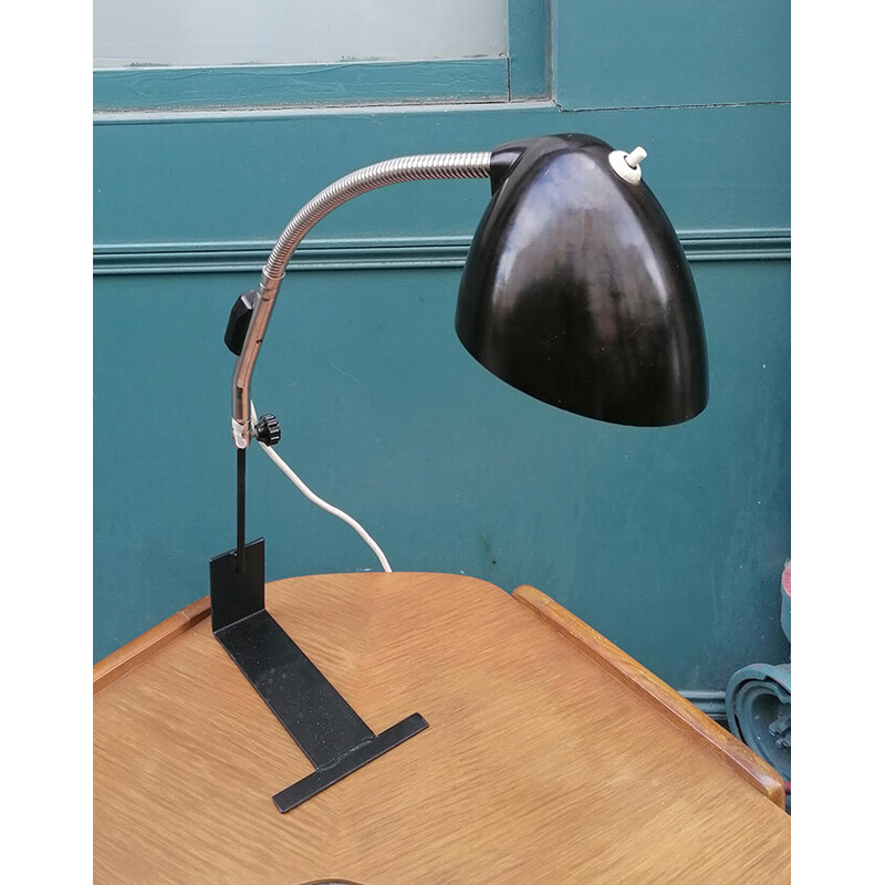 Vintage gooseneck lamp by Eric Kirkman for Ecko, 1930