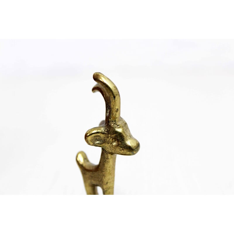 Vintage bronze ibex by Walter Bosse, 1960s