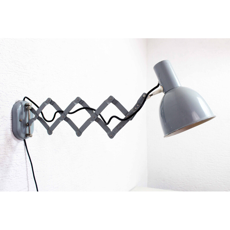 Vintage Bauhaus industrial scissor wall lamp, 1930