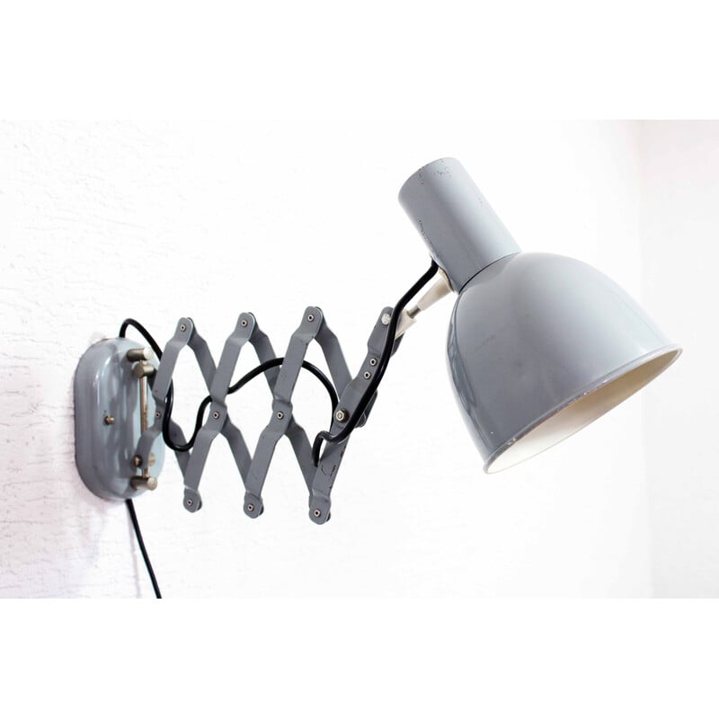 Vintage Bauhaus industrial scissor wall lamp, 1930