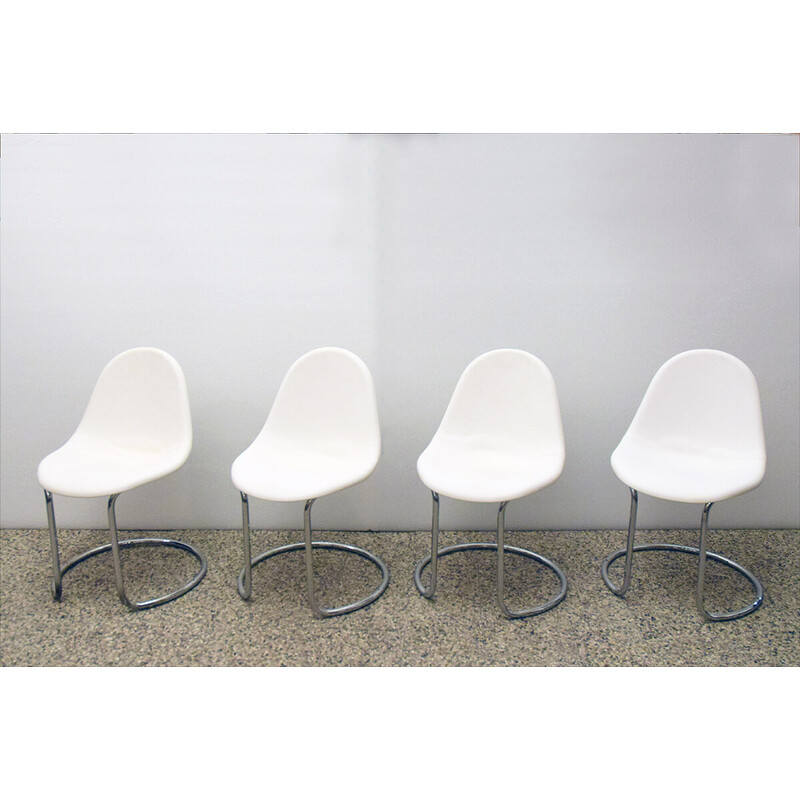 Set of 4 vintage chairs by Giotto Stoppino for Bernini Maja, 1960s