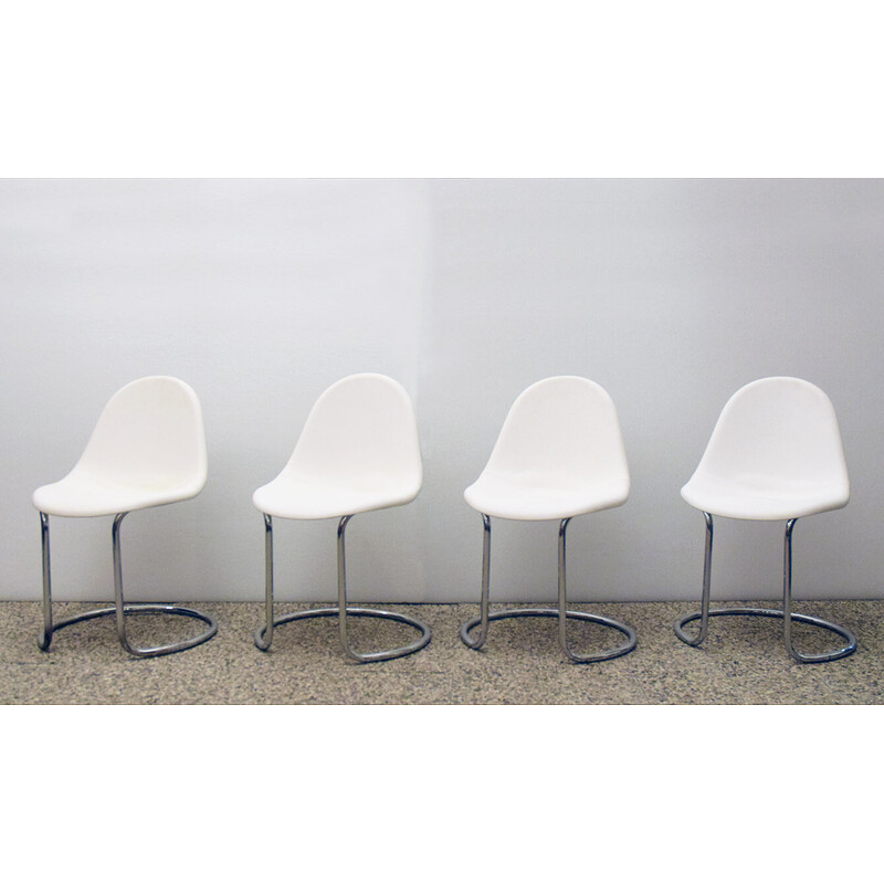 Set of 4 vintage chairs by Giotto Stoppino for Bernini Maja, 1960s