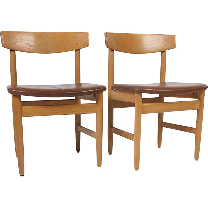 Pair of vintage chairs by Borge Mogensen for Karl Andersson and Soner, 1955