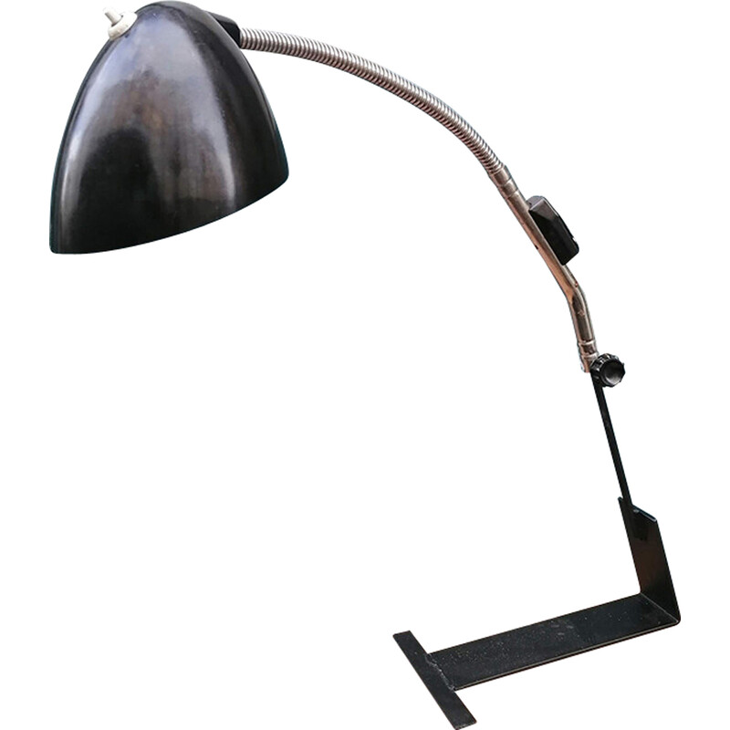 Vintage gooseneck lamp by Eric Kirkman for Ecko, 1930