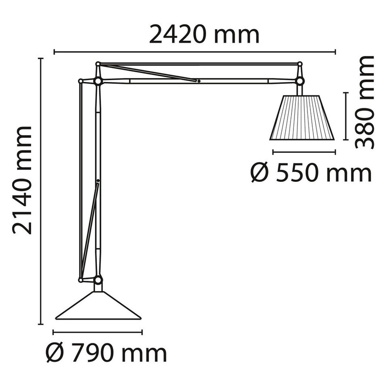 Superarchimoon vintage vloerlamp van Philippe Starck voor Flos, Italië