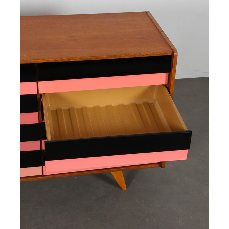 Vintage pink dresser model U-453 by Jiri Jiroutek for Interier Praha, Czech Republic 1960