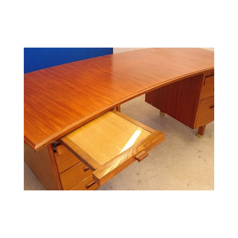 Ed Ordo Scandinavian vintage desk in teak - 1960s