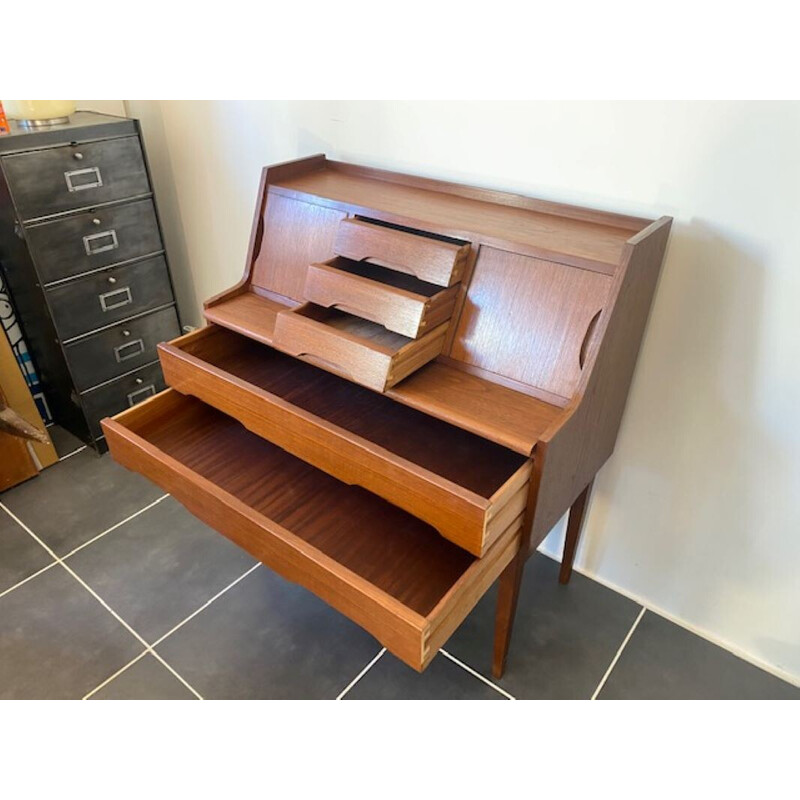 Scandinavian Danish vintage teak secretary, 1960