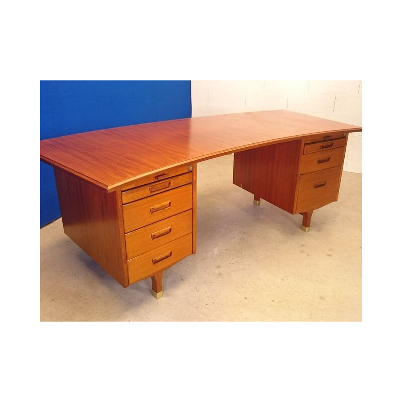 Ed Ordo Scandinavian vintage desk in teak - 1960s