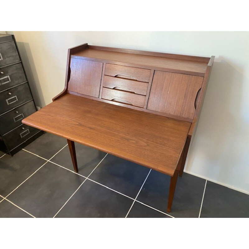 Scrivania scandinava danese vintage in teak, 1960