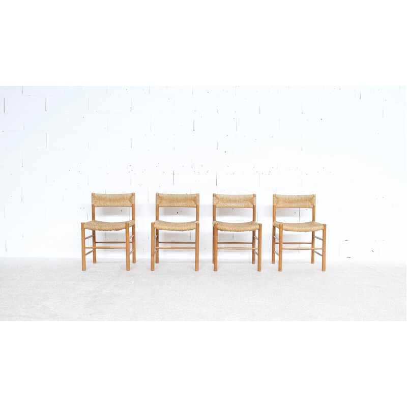 Set of 4 vintage Dordogne chairs by Roger Sentou, 1960
