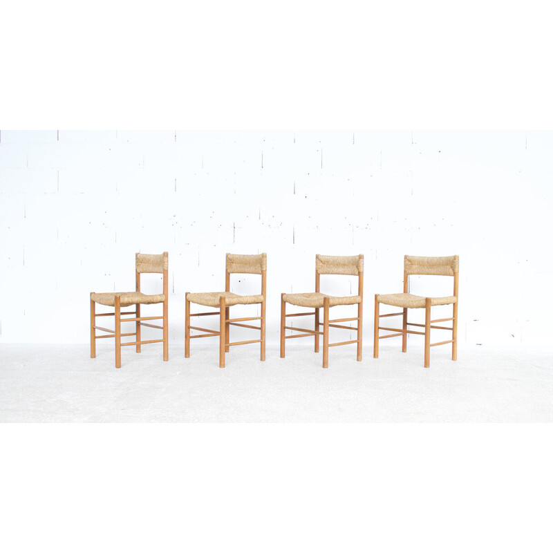 Set van 4 vintage Dordogne-stoelen van Roger Sentou, 1960