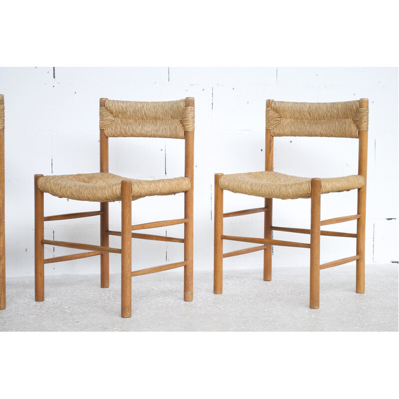 Set of 4 vintage Dordogne chairs by Roger Sentou, 1960