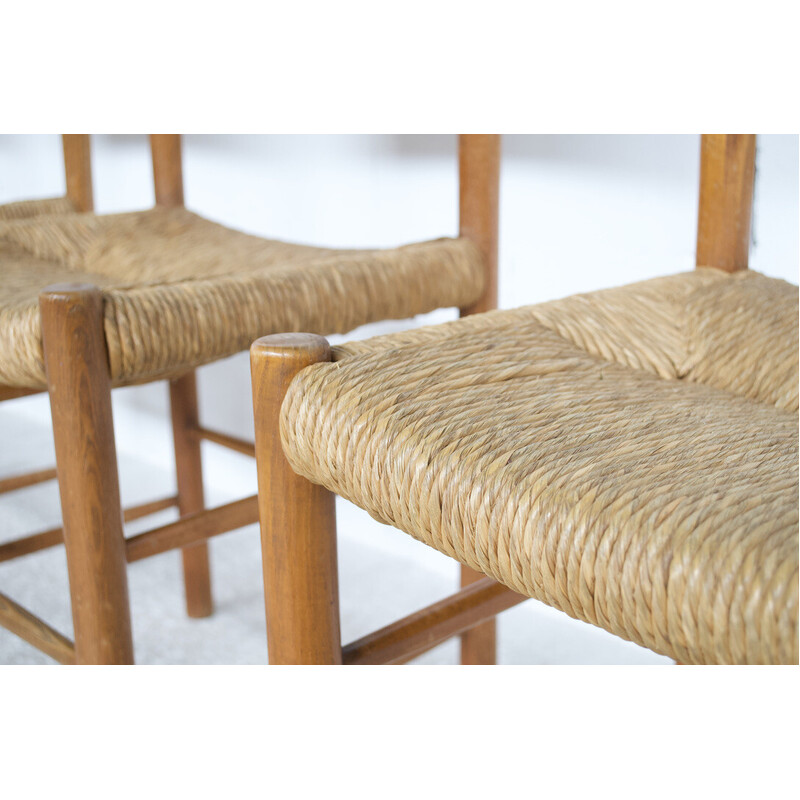 Set of 4 vintage Dordogne chairs by Roger Sentou, 1960