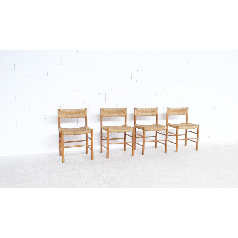 Set of 4 vintage Dordogne chairs by Roger Sentou, 1960