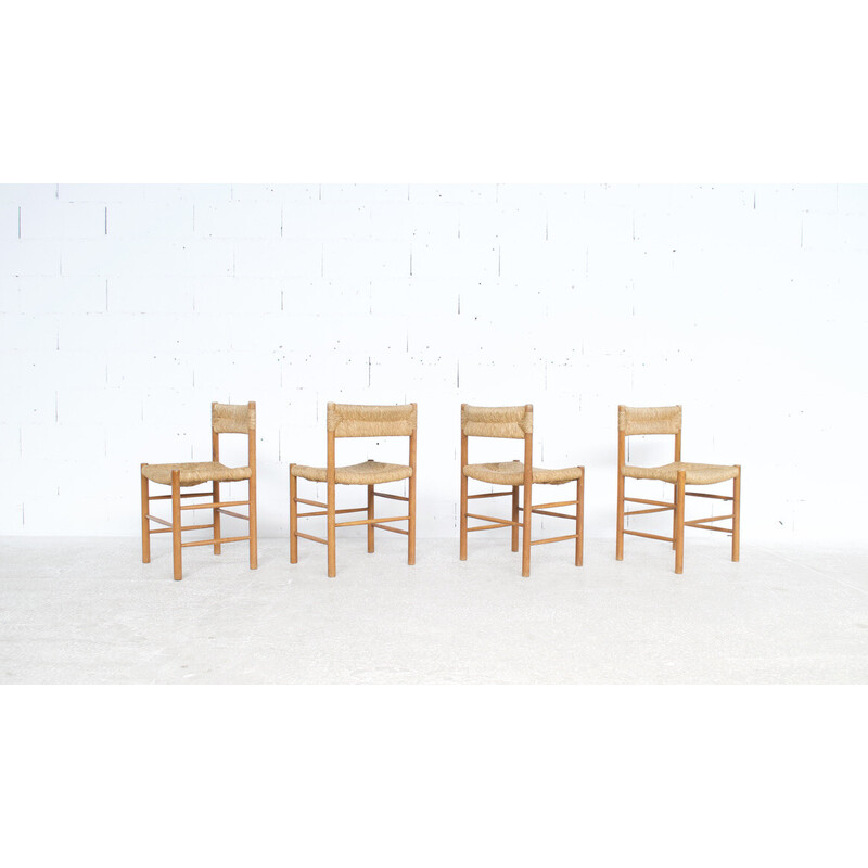 Set of 4 vintage Dordogne chairs by Roger Sentou, 1960