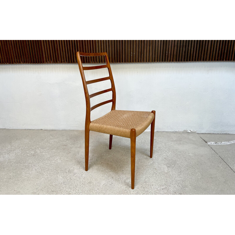 Dänischer Vintage-Stuhl aus Teakholz Modell 82 von Niels O. Møller für J.L. Møllers, 1960