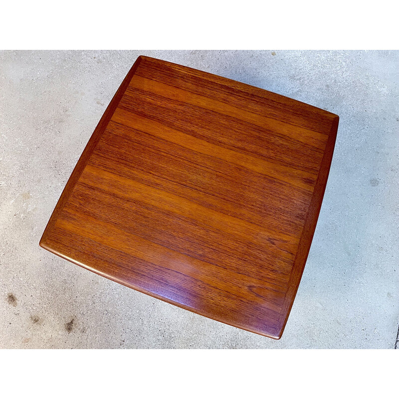 Danish vintage square teak coffee table by Grete Jalk for Glostrup, 1960s