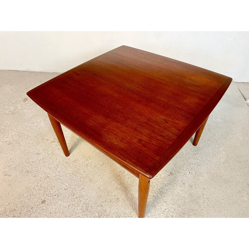 Tavolino danese vintage quadrato in teak di Grete Jalk per Glostrup, 1960