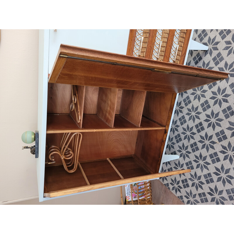 Vintage rattan cabinet, 1950-1960