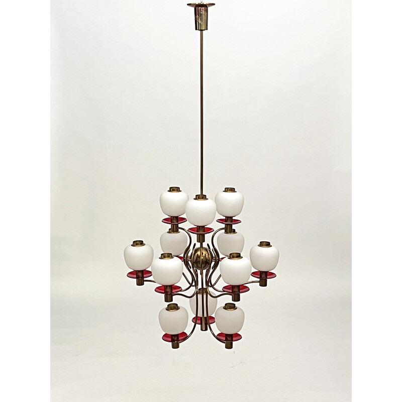 Vintage chandelier by Angelo Lelii for Arredoluce, 1957