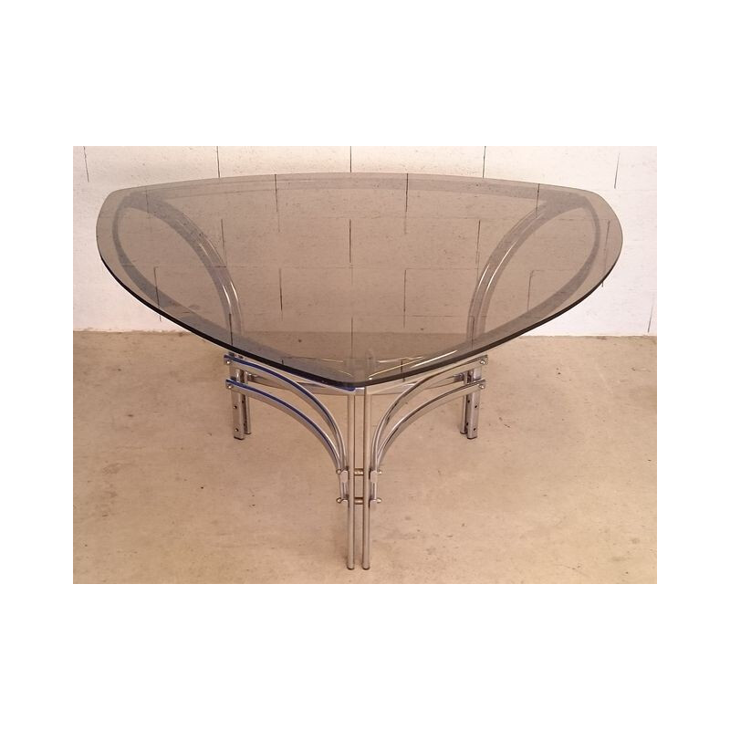 Curved triangular dining table - 1970s