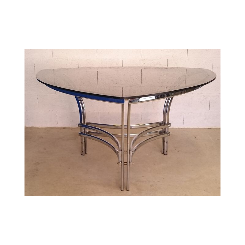 Curved triangular dining table - 1970s