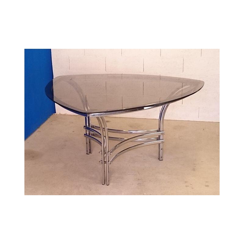 Curved triangular dining table - 1970s