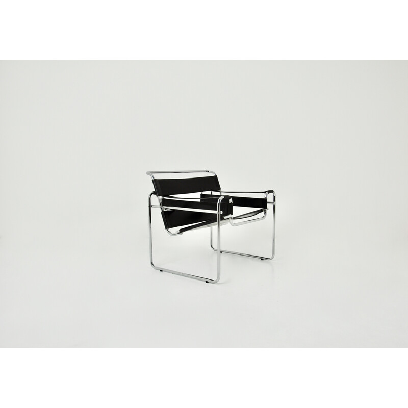 Cadeira de braços Vintage Wassily de Marcel Breuer para Gavina, 1970