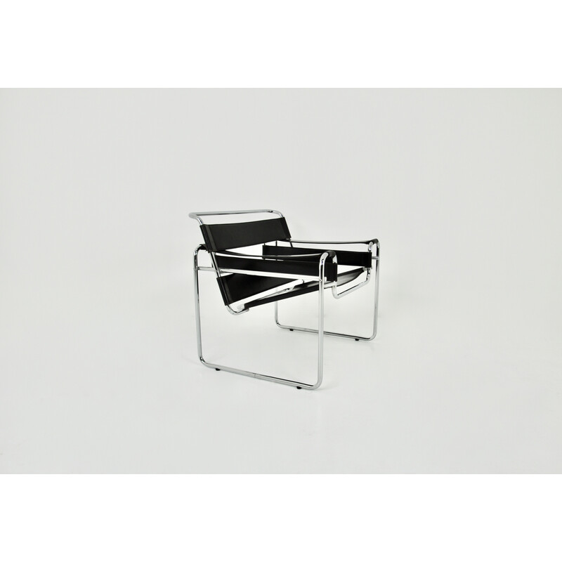 Vintage Wassily fauteuil van Marcel Breuer voor Gavina, 1970