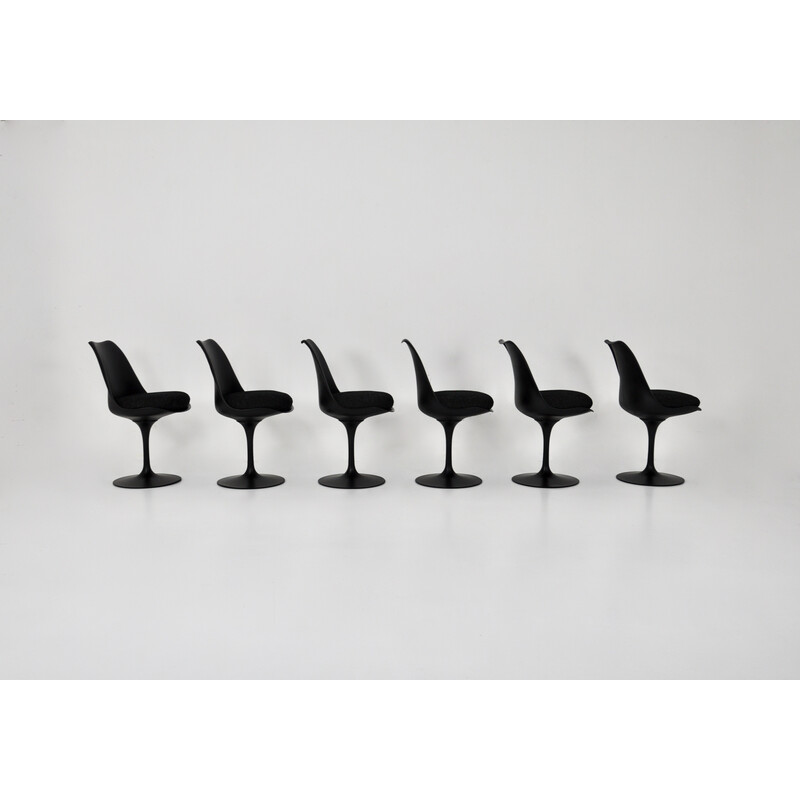 Ensemble de 6 chaises vintage Tulip par Eero Saarinen pour Knoll International, 1970