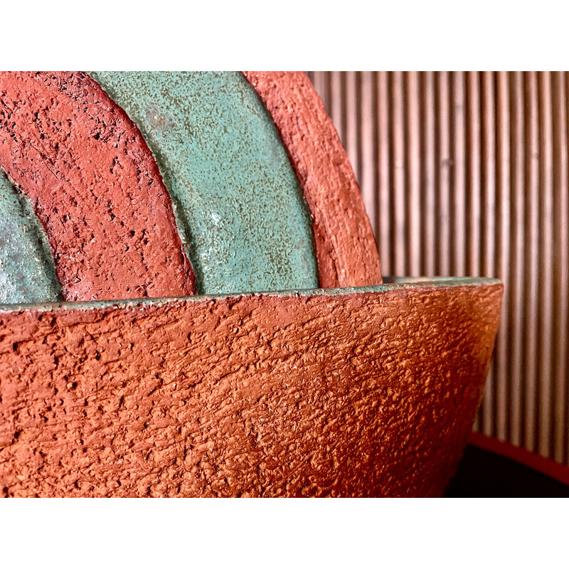 Fontana d'arte in ceramica tedesca vintage del ceramista Martin Reinhardt, 1980