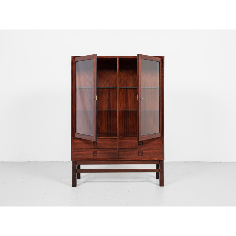 Mid century Danish 2-door display cabinet in rosewood by Brouer, 1960s