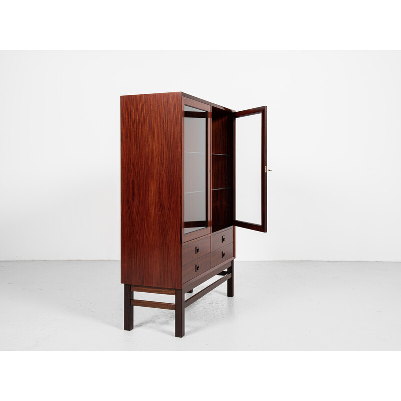 Mid century Danish 2-door display cabinet in rosewood by Brouer, 1960s