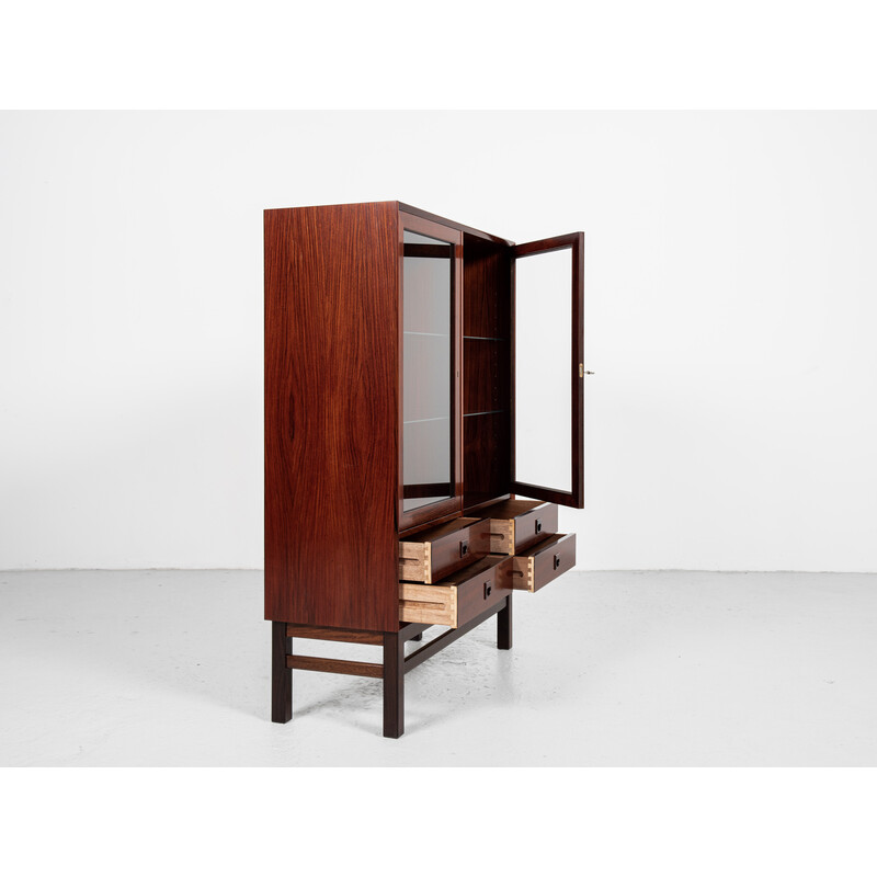 Mid century Danish 2-door display cabinet in rosewood by Brouer, 1960s